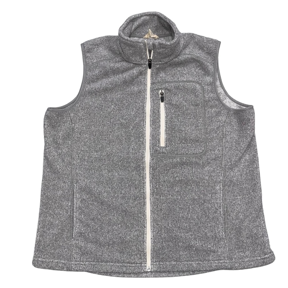 Duluth Trading Men’s Gray Polartec Park Point Sleeveless Fleece Vest Size XL